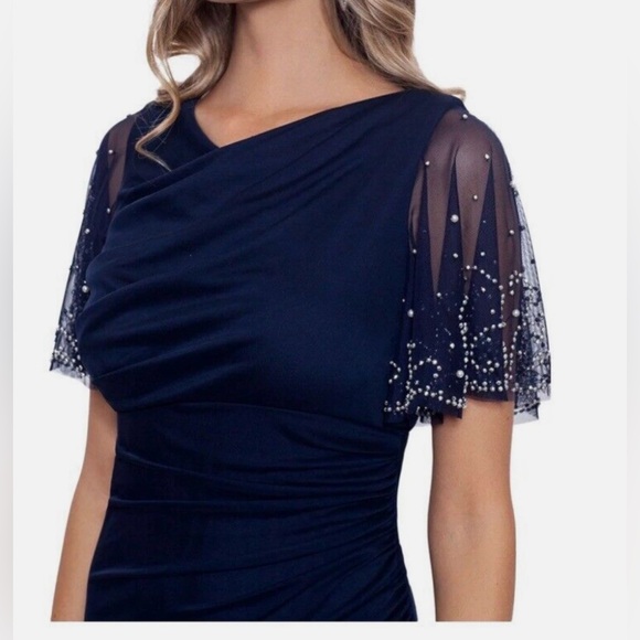 Betsy & Adam Cascading Ruffle Gown - Picture 3 of 15